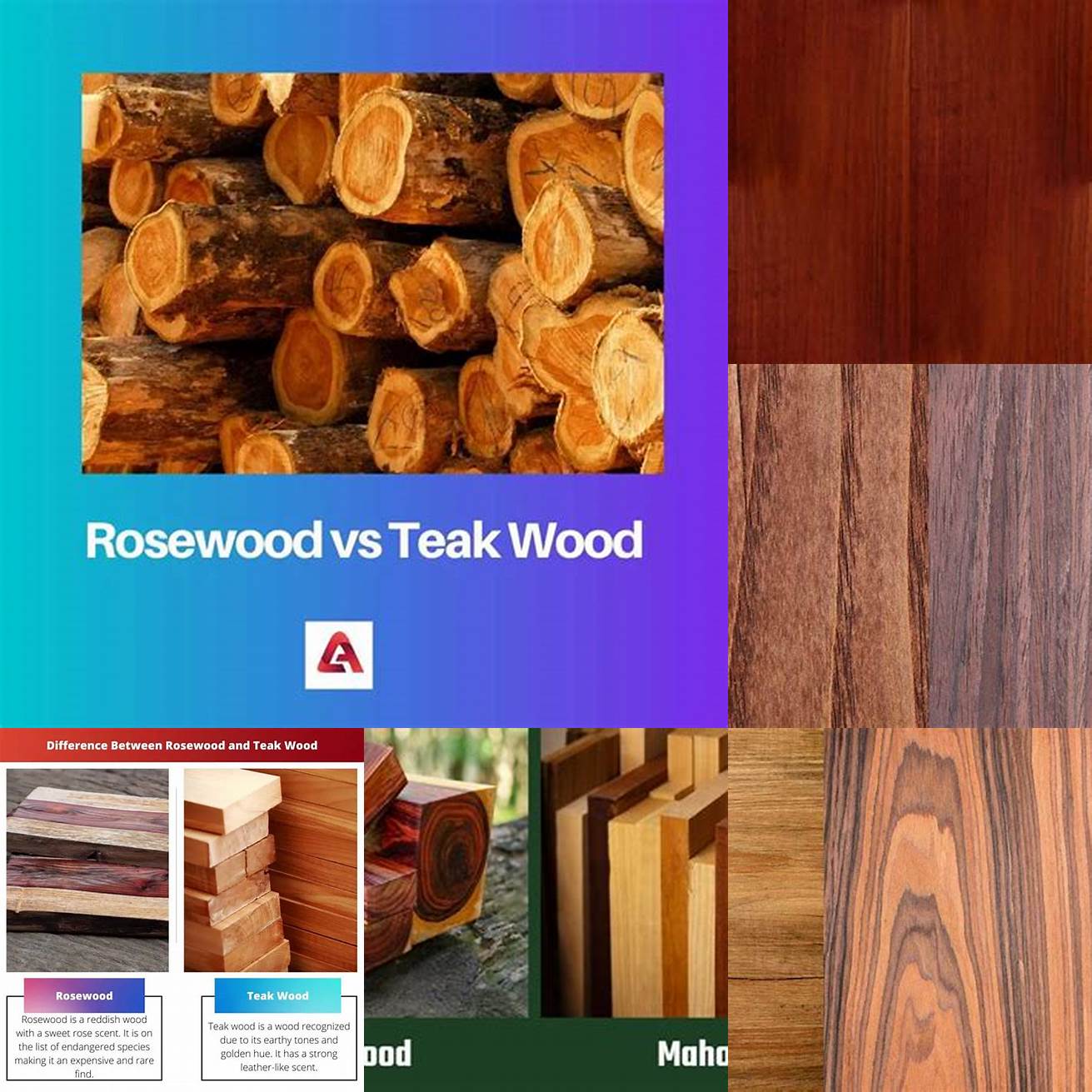 Comparison of Rosewood and Teak Wood