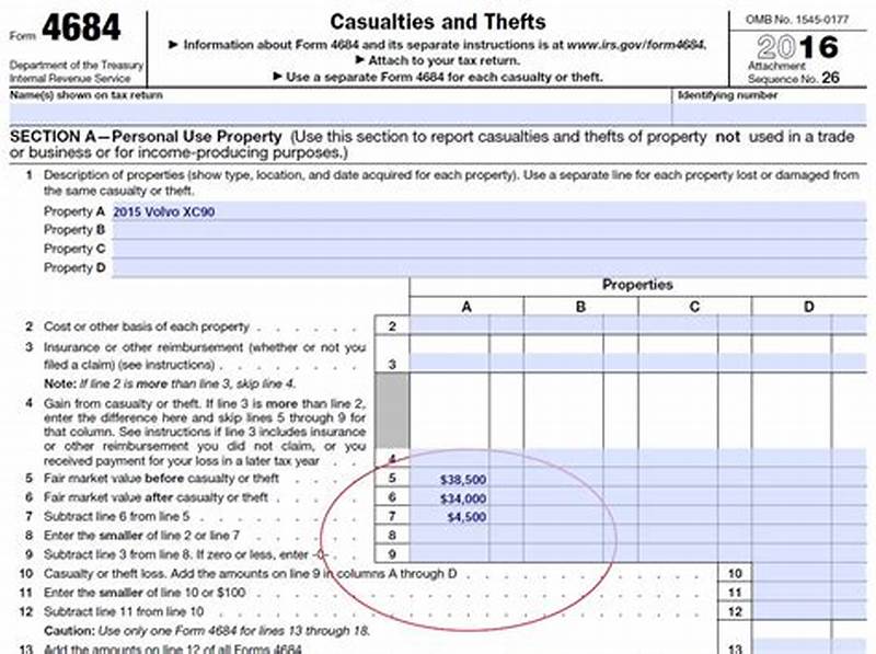 Completed Form 4684 Example