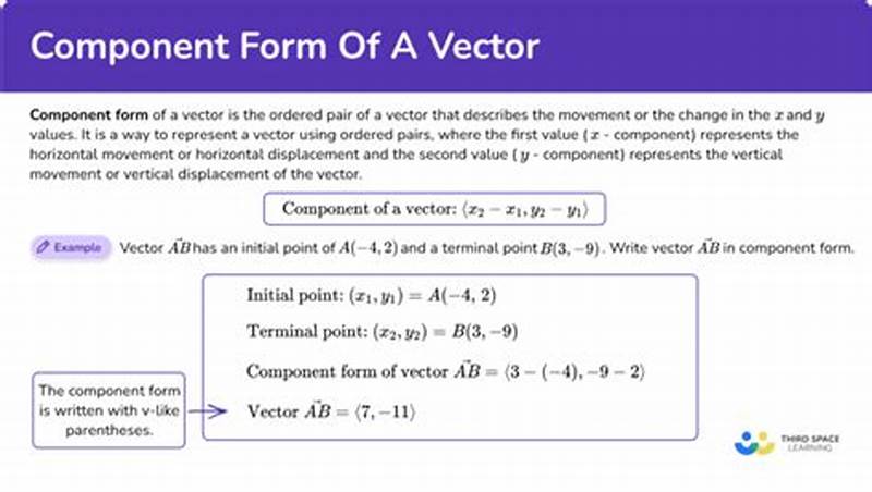 Component Form Formula