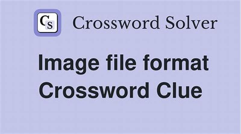 Computer Image File Format Crossword Clue