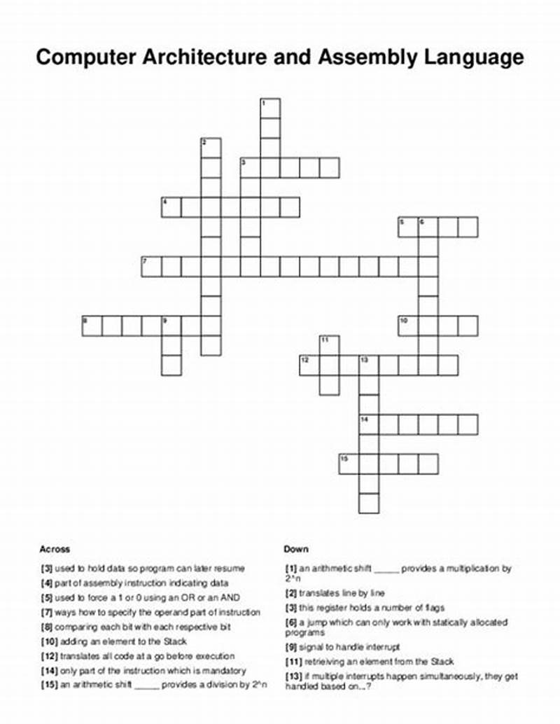 Computer Language Crossword