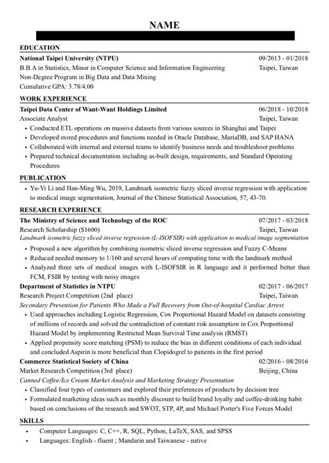 Computer Science Resume Template Reddit