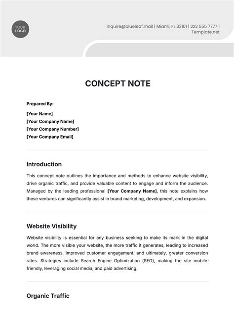 Concept Note Template