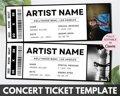 Concert Tickets Template