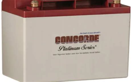 Concorde Battery Application Chart