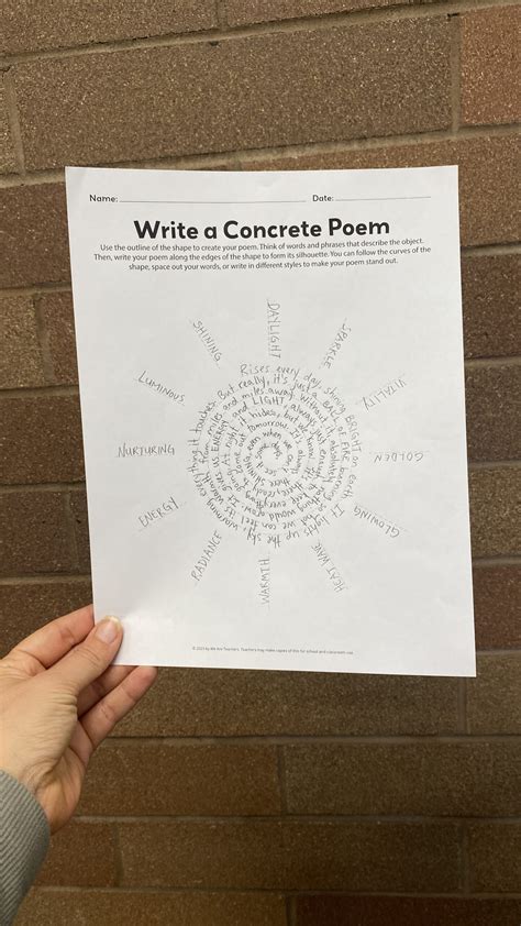 Concrete Poem Template