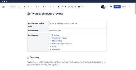 Confluence Template Examples