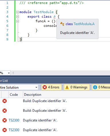 Confusing duplicate identifier Typescript error message
