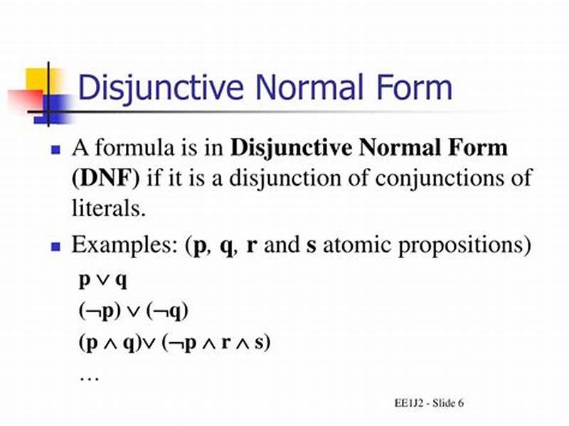 Conjunctive Normal Form And Disjunctive Normal Form
