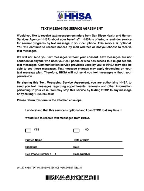 Consent To Receive Text Messages Template