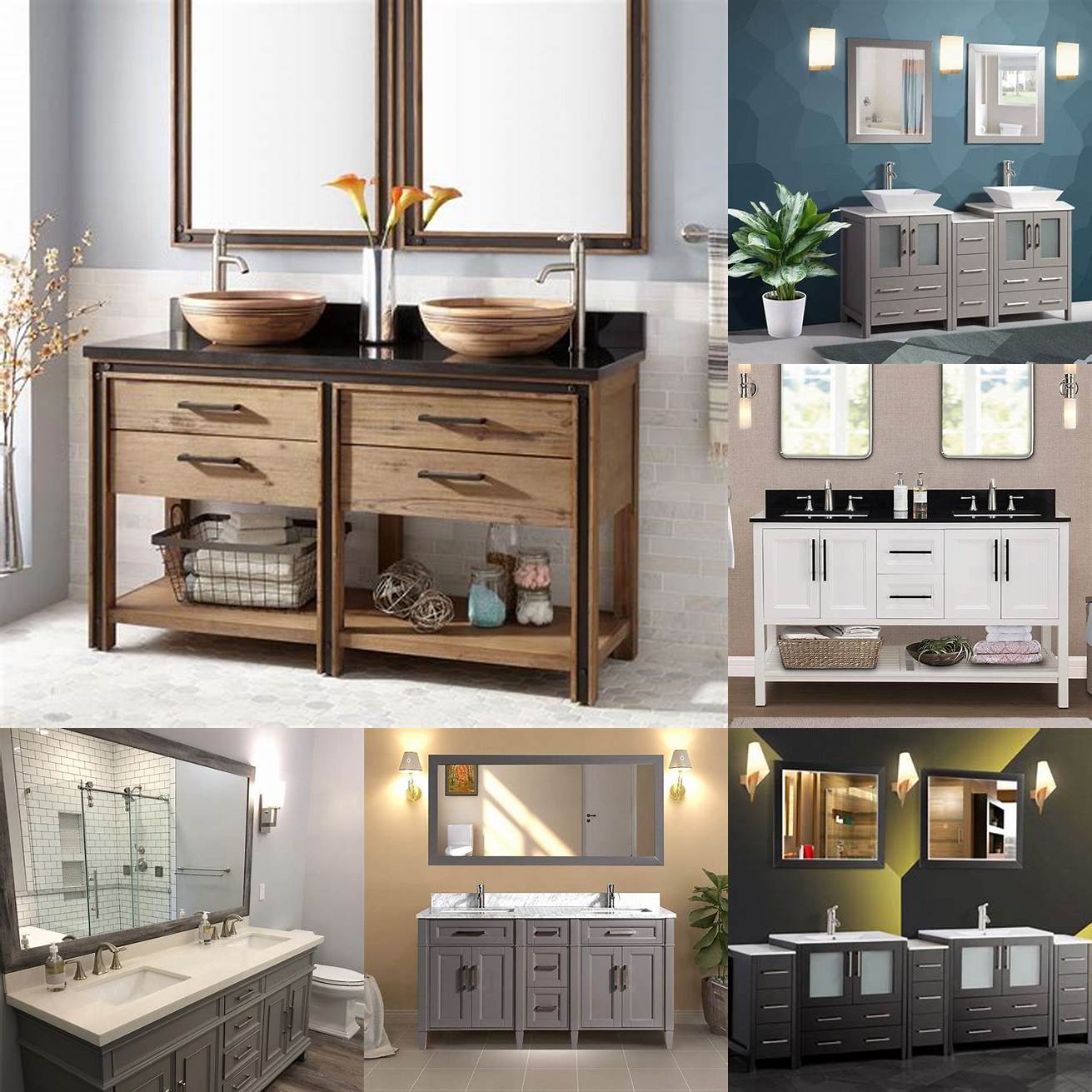 Consider Your Style Choose a dual sink bathroom vanity that complements your bathrooms style and decor
