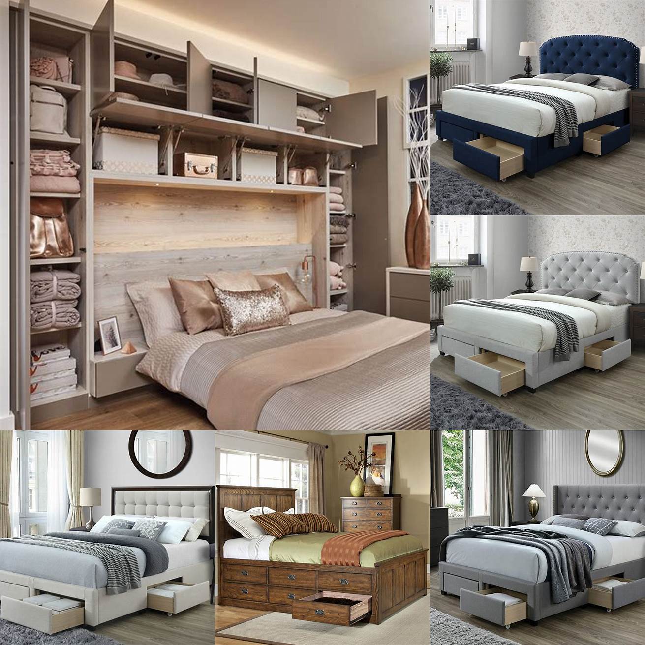 Consider the functionality If you have limited space in your bedroom choose a tufted bed that has storage drawers or shelves under the bed