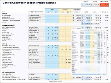 Construction Company Budget Template