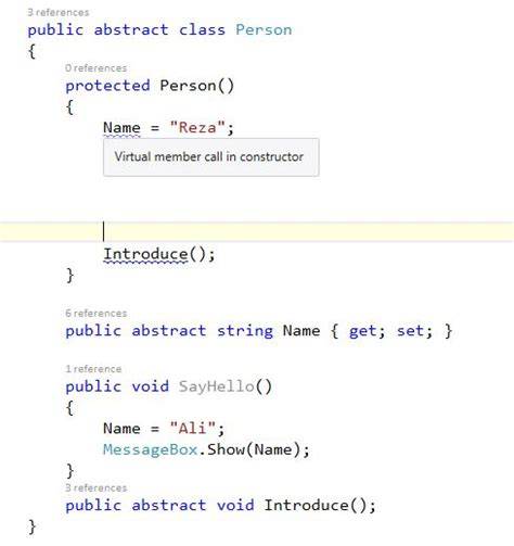 Constructor of an abstract class in C
