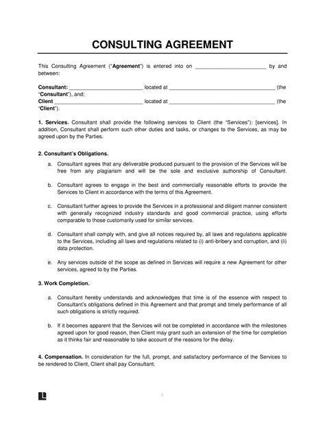 Consulting Agreement Template