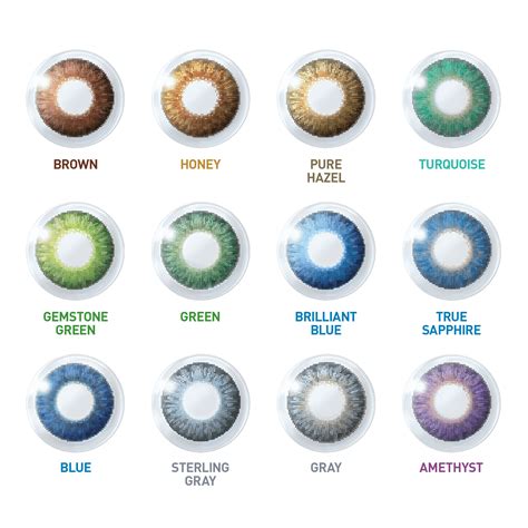 Contact Lens Color Chart