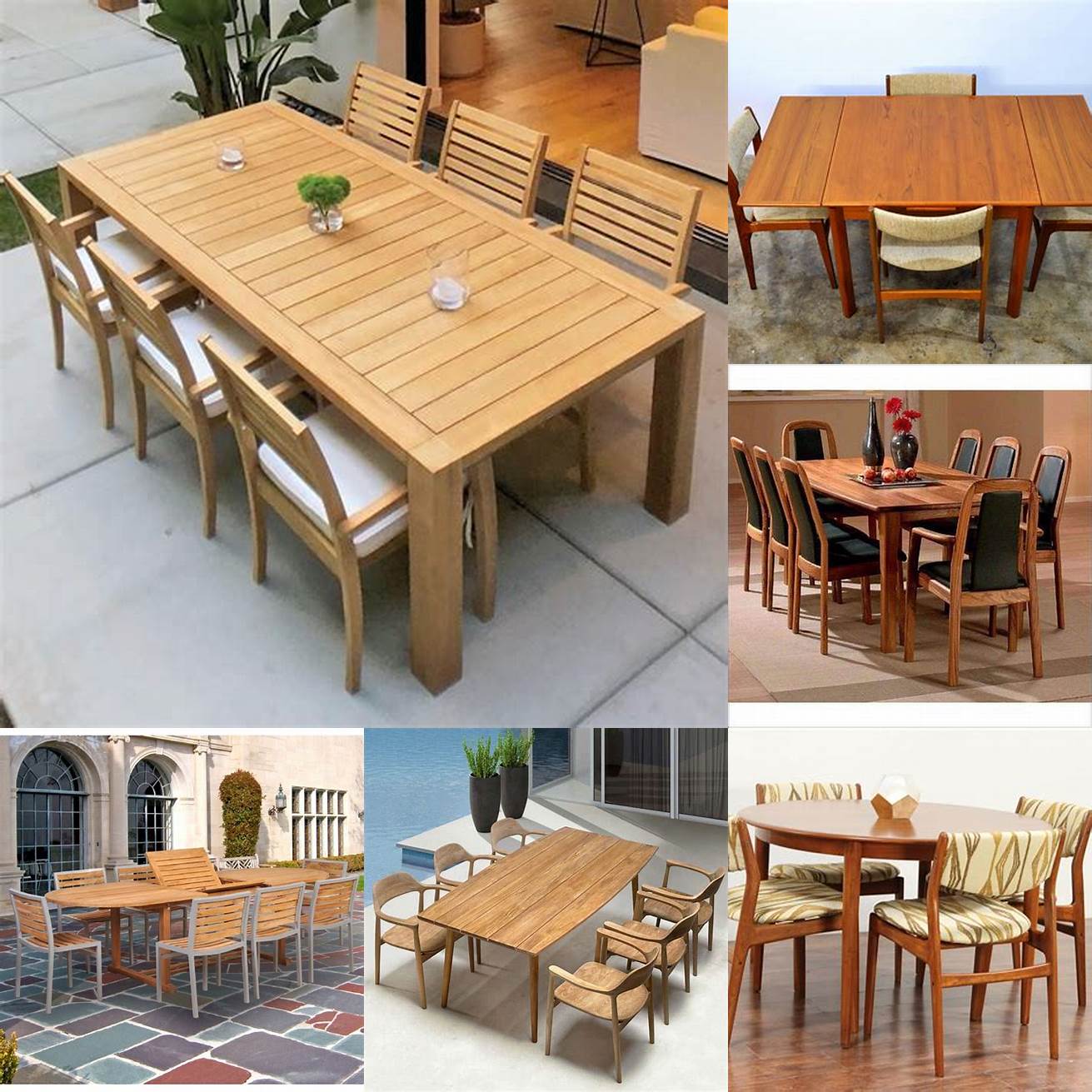 Contemporary Teak Dining Tables