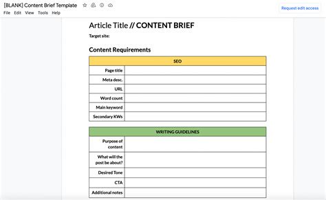 Content Brief Templates