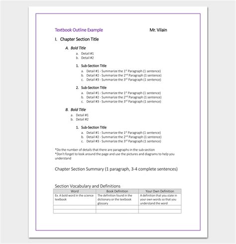 Content Outline Template
