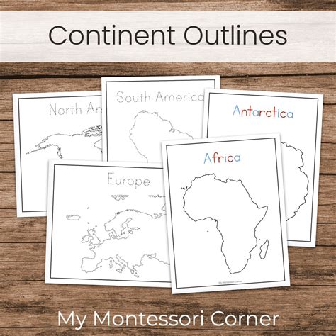 Continent Printable