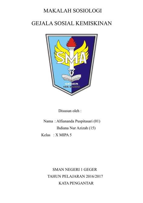 Cover Makalah Logo Sekolah
