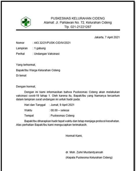 Isi Surat Undangan Resmi