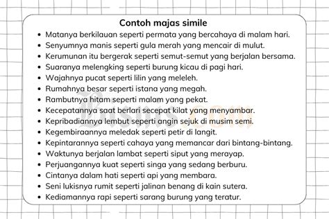 Contoh Metafora dan Simile