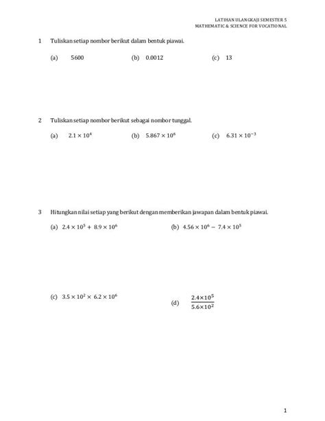 Contoh Soalan Matematik Kolej Vokasional Image