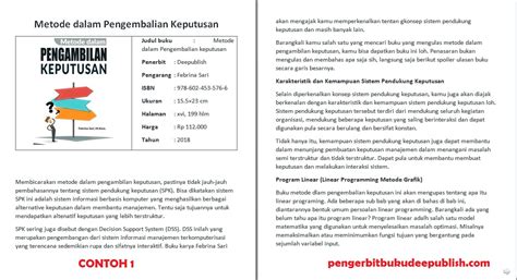 Contoh Tabel Review Buku