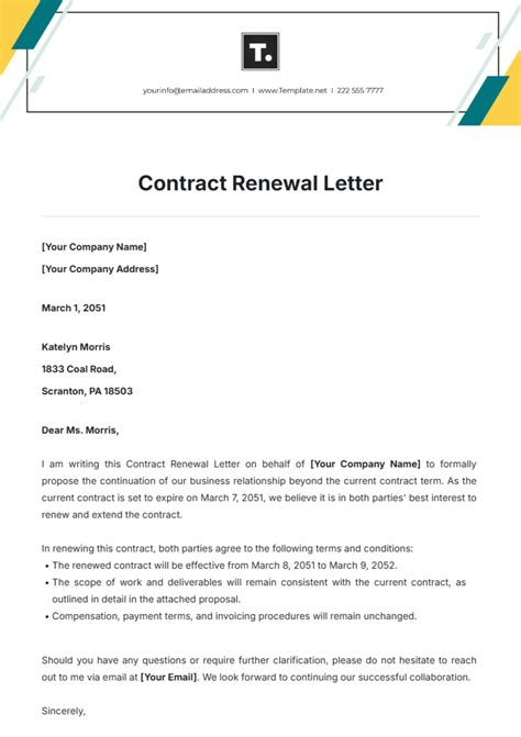 Contract Renewal Template