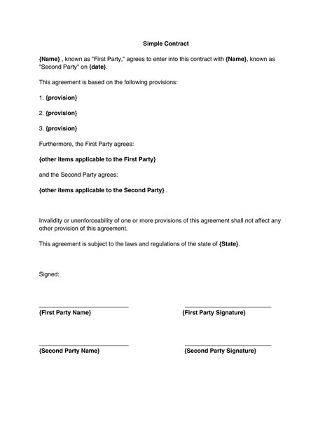 Contract Signature Template