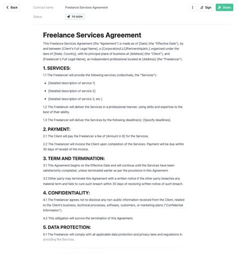 Contract Templates For Freelancers