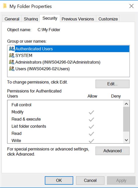 Controlling User Permissions Windows 1.0