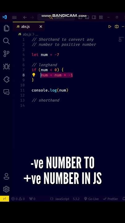 Convert a negative number to a positive one in JavaScript