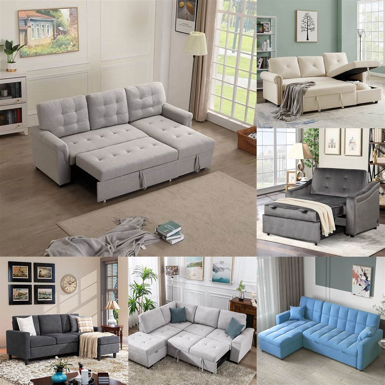 Convertible Sofa Bed with Chaise