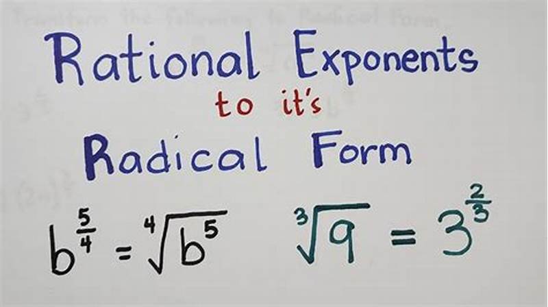 Converting Between Radical Form And Exponent Form
