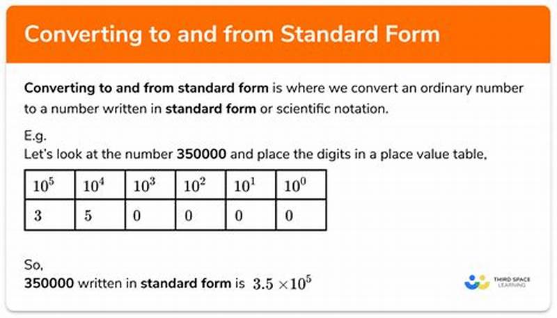 Converting Numbers Into Standard Form
