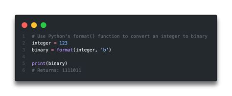 Converting integer to binary in Python