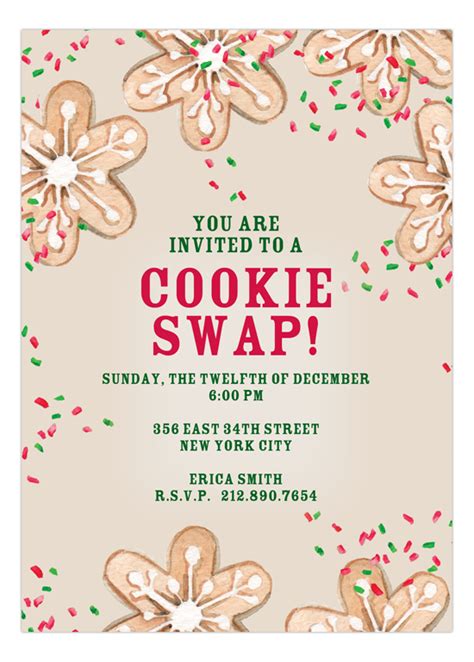 Cookie Swap Invitation Template