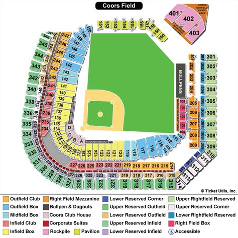 Coors Field Virtual Seating Chart