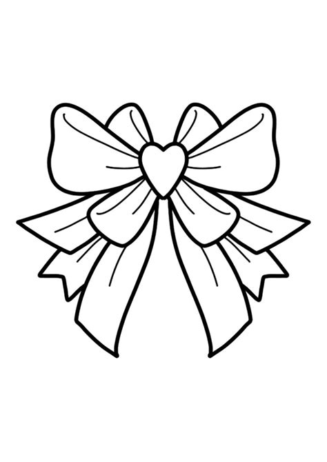 Coquette Bow Coloring Page Printable
