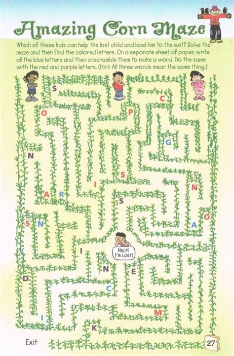 Corn Maze Printable