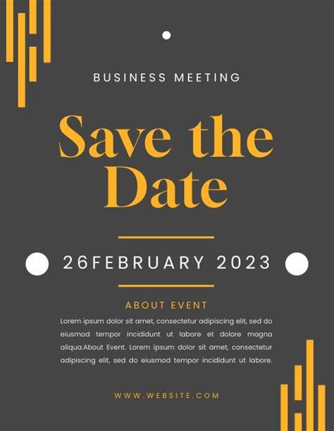 Corporate Save The Date Templates Free