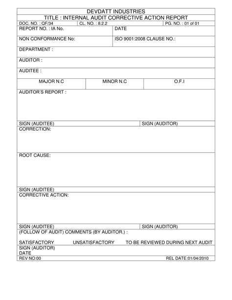 Report Form Template