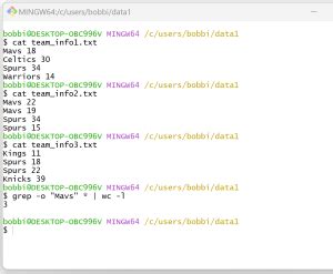 Count all occurrences of a string in lots of files with grep