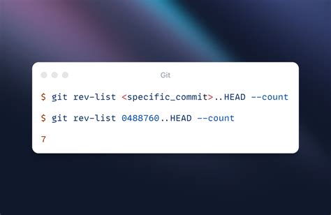 Count the number of commits on a Git branch