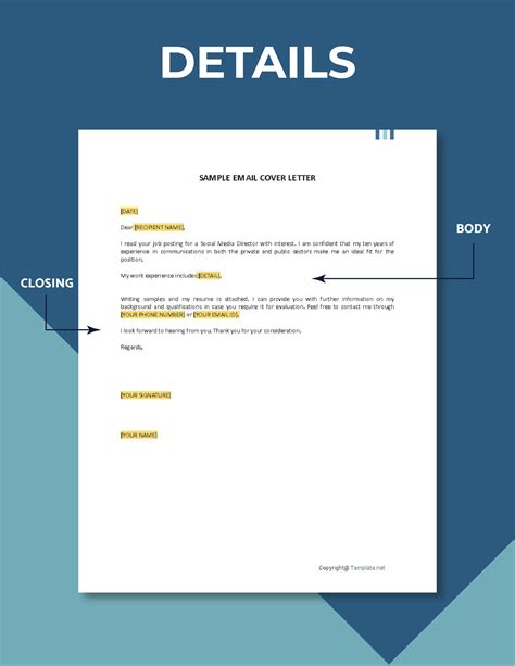 Cover Letter Email Template