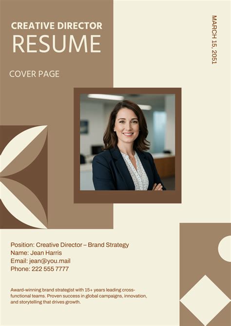 Cover Page Template For Resume
