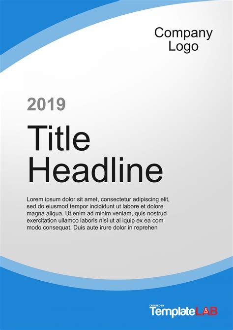 Cover Page Template Word