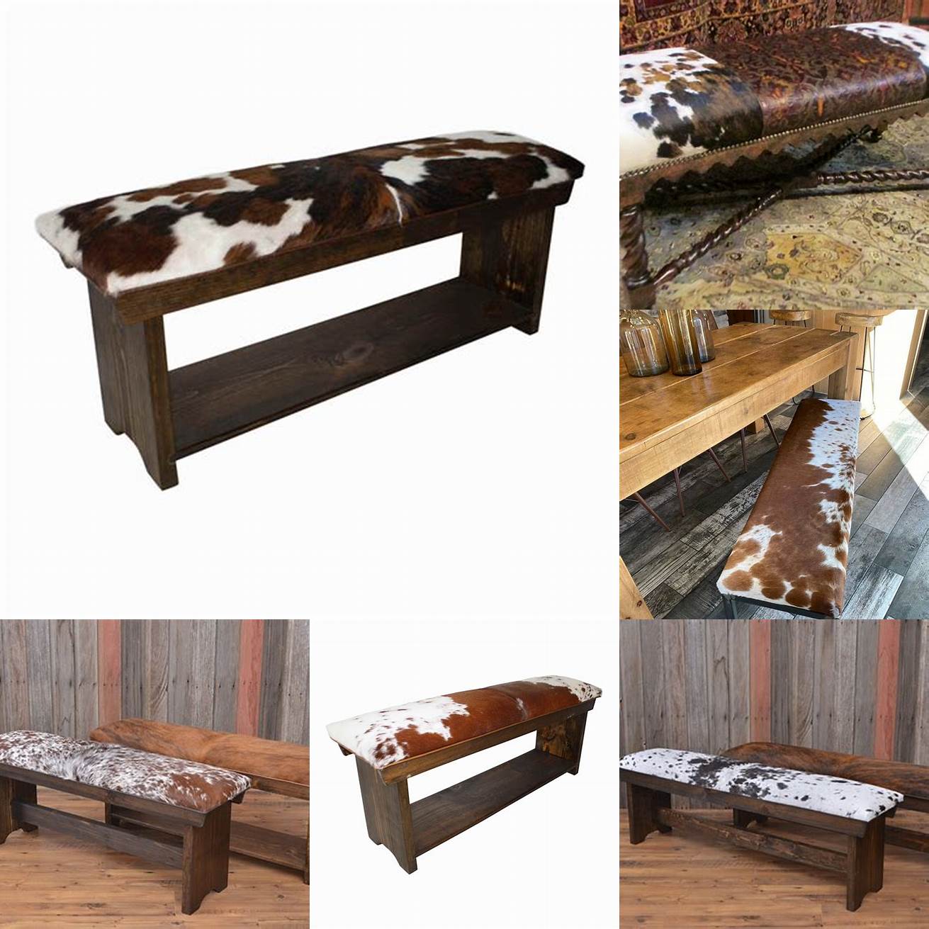 Cowhide benches are a stylish addition to any entryway or bedroom They can be used to store shoes or as a place to sit while getting dressed